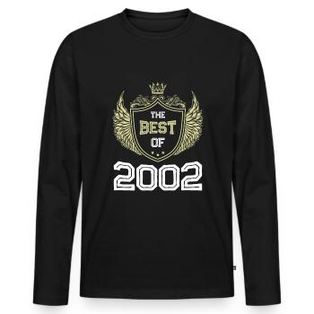 2002 best of - T-shirt manches longues Premium bio Homme - noir - Devant - Nico (187cm)