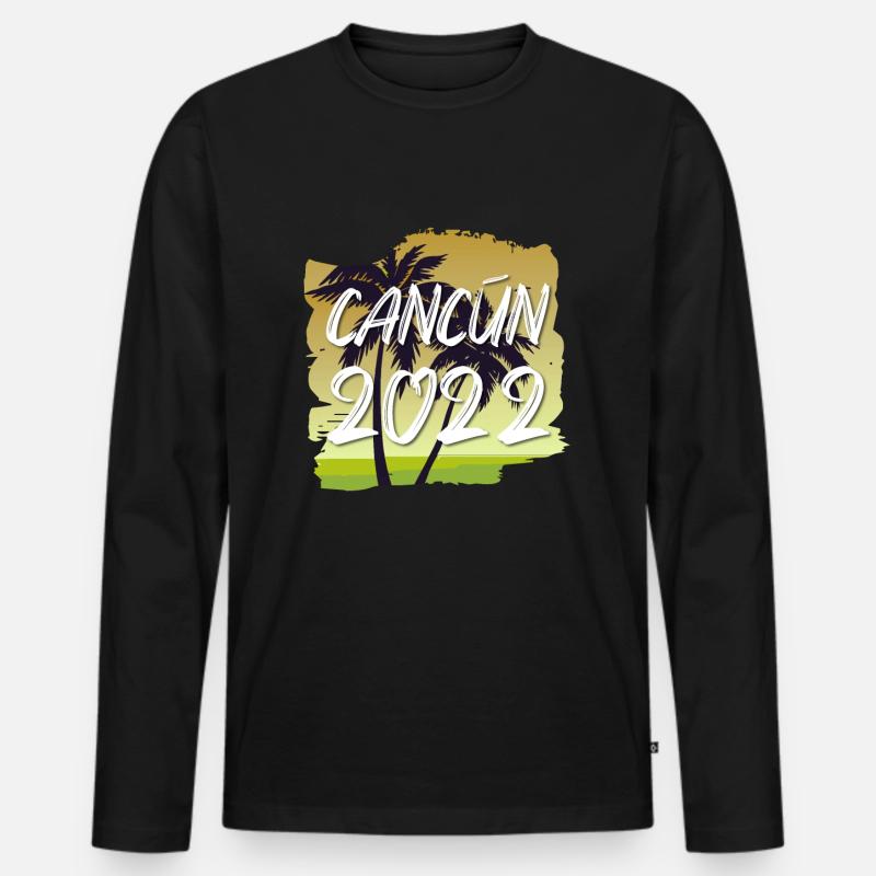 Cancun 2022 - Männer Premium Bio Langarmshirt - Schwarz