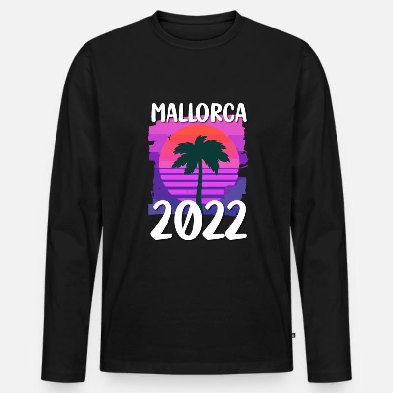 Mallorca 2022 - Männer Premium Bio Langarmshirt - Schwarz