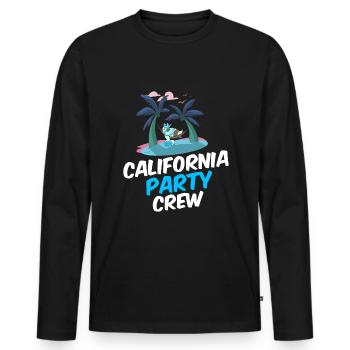 Équipage de fête en Californie - T-shirt manches longues Premium bio Homme - noir - Devant - Nico (187cm)