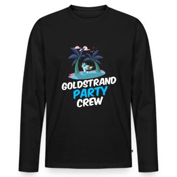 Équipe de fête Golden Sands - T-shirt manches longues Premium bio Homme - noir - Devant - Nico (187cm)