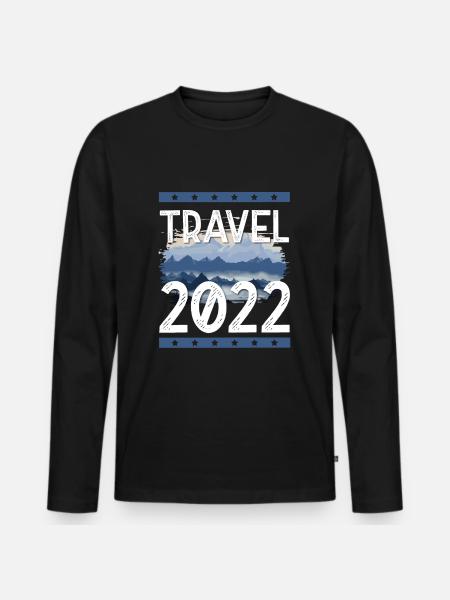Travel 2022 - Men's Premium Organic Long Sleeve Shirt - black