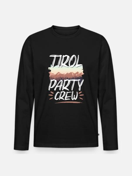Tirol Party Crew - Men's Premium Organic Long Sleeve Shirt - black