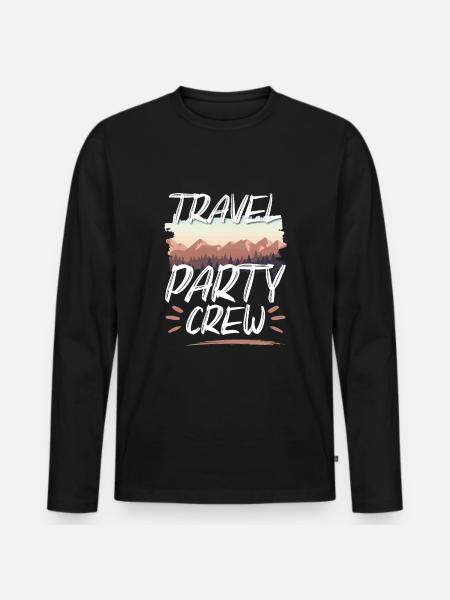 Travel Party Crew - Men's Premium Organic Long Sleeve Shirt - black