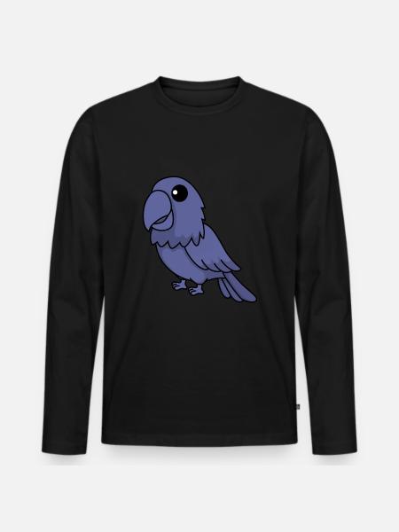 Papagai Comic Tier - Männer Premium Bio Langarmshirt - Schwarz