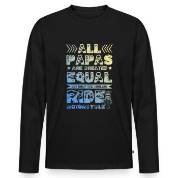 Bowling Split - Men's Premium Organic Long Sleeve Shirt - black - Front - Nico (187cm)
