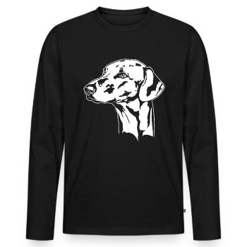 AZAWAKH Portrait Chiens Lévriers Wilsigns - T-shirt manches longues Premium bio Homme - noir - Devant - Nico (187cm)