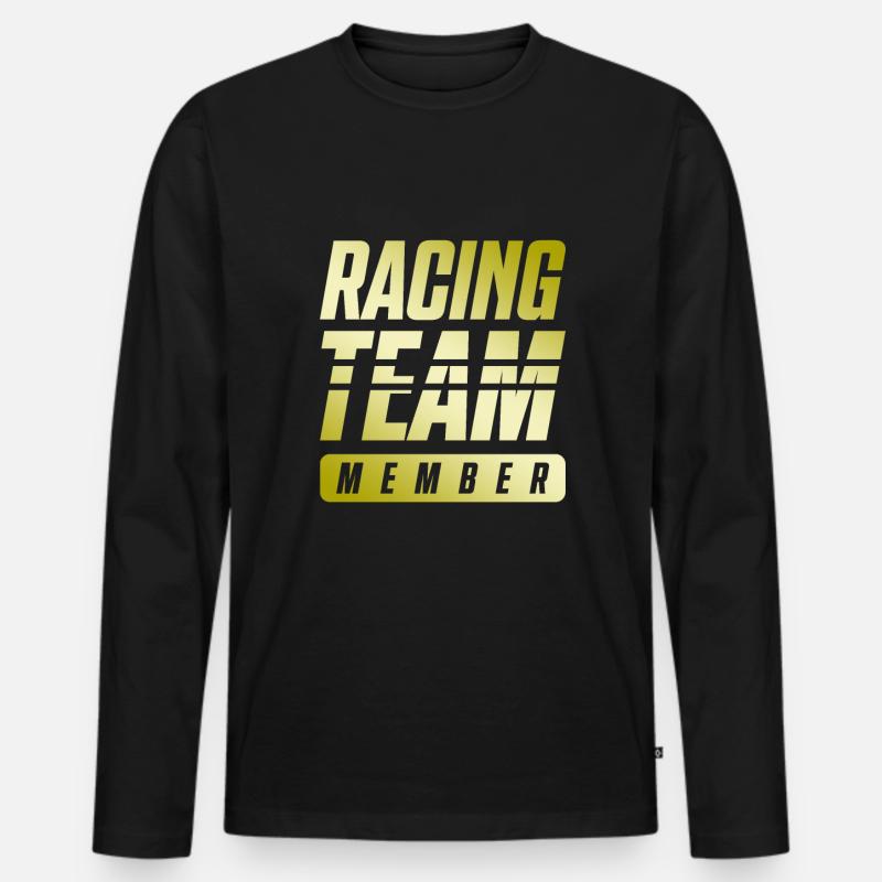 Racing Team - Männer Premium Bio Langarmshirt - Schwarz