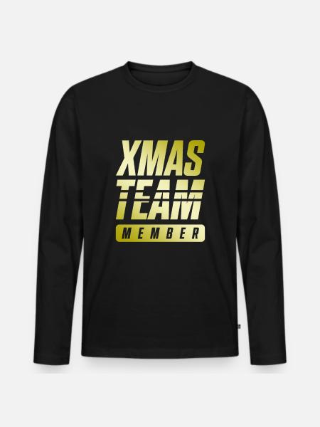 Xmas Team - Men's Premium Organic Long Sleeve Shirt - black