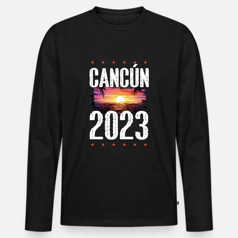 Cancun 2023 - Männer Premium Bio Langarmshirt - Schwarz