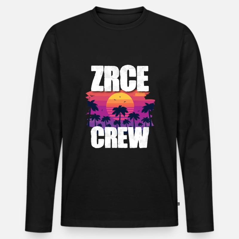 Zrce Urlaub - Männer Premium Bio Langarmshirt - Schwarz