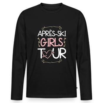 Après-Ski Girls Tour - T-shirt manches longues Premium bio Homme - noir - Devant - Nico (187cm)