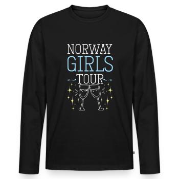 Tournée des filles en Norvège - T-shirt manches longues Premium bio Homme - noir - Devant - Nico (187cm)