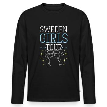 Tournée des filles de Suède - T-shirt manches longues Premium bio Homme - noir - Devant - Nico (187cm)