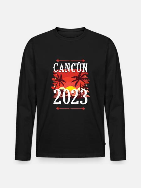 Cancun 2023 - Männer Premium Bio Langarmshirt - Schwarz