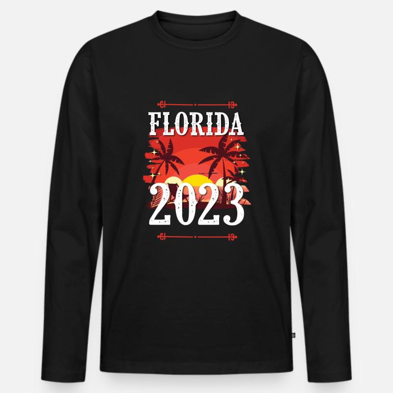 Florida 2023 - Männer Premium Bio Langarmshirt - Schwarz