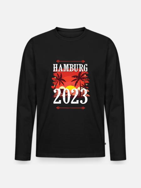 Hamburg 2023 - Men's Premium Organic Long Sleeve Shirt - black
