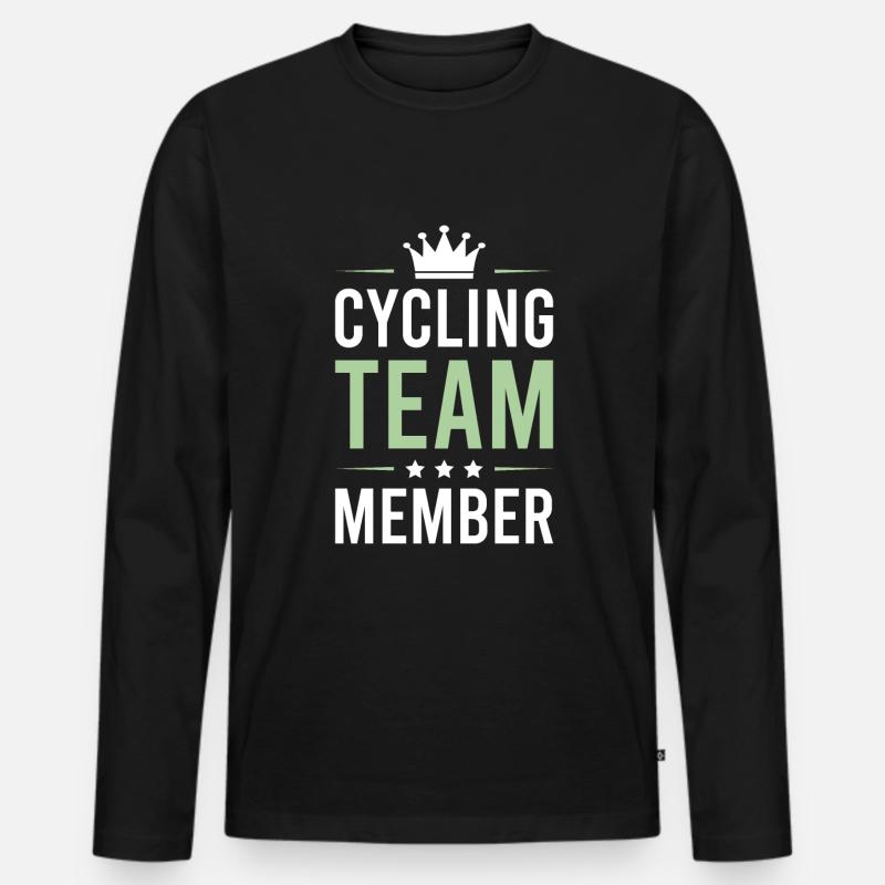 Cycling Team - Männer Premium Bio Langarmshirt - Schwarz