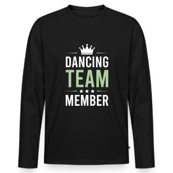 Dancing Team - Männer Premium Bio Langarmshirt - Schwarz - Vorne - Nico (187cm)