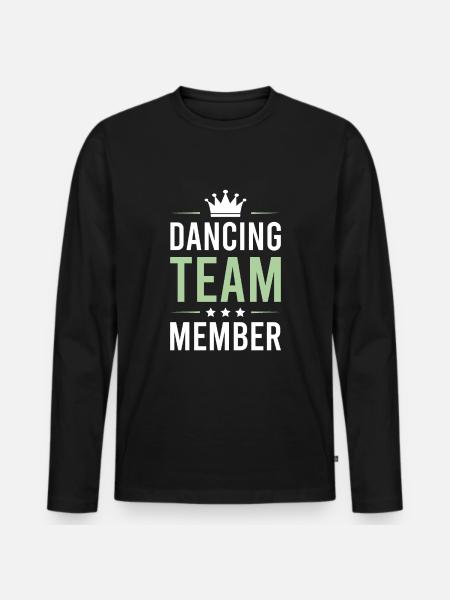Dancing Team - Men's Premium Organic Long Sleeve Shirt - black