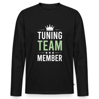 Équipe de tuning - T-shirt manches longues Premium bio Homme - noir - Devant - Nico (187cm)