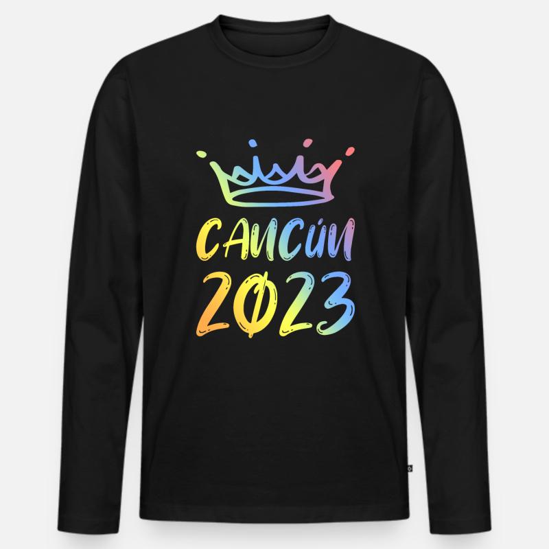 Cancun 2023 - Männer Premium Bio Langarmshirt - Schwarz