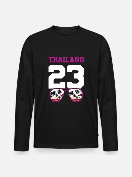 Thailand 23 Jersey 2023 - Men's Premium Organic Long Sleeve Shirt - black