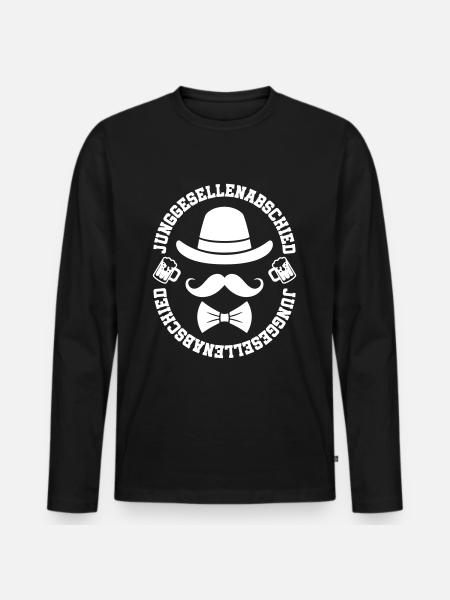 Junggesellenabschied Polterabend - Männer Premium Bio Langarmshirt - Schwarz