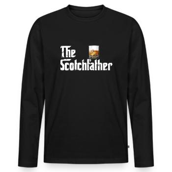 The Scotchfather - Les amateurs de scotch - Cadeau - T-shirt manches longues Premium bio Homme - noir - Devant - Nico (187cm)