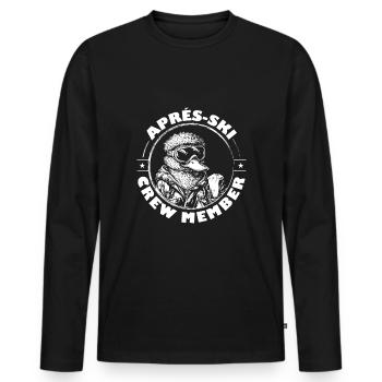 Ente Apres Ski Team Spruch - Männer Premium Bio Langarmshirt - Schwarz - Vorne - Nico (187cm)