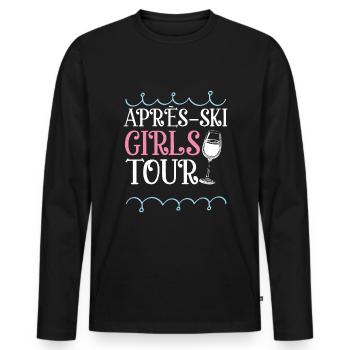 Après-Ski Girls Tour Heart - T-shirt manches longues Premium bio Homme - noir - Devant - Nico (187cm)