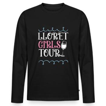 Lloret De Mar Girls Tour Coeur - T-shirt manches longues Premium bio Homme - noir - Devant - Nico (187cm)