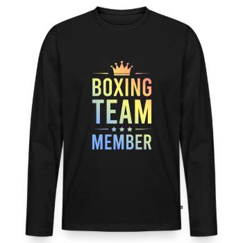 Boxing Team Colorful - Men's Premium Organic Long Sleeve Shirt - black - Front - Nico (187cm)