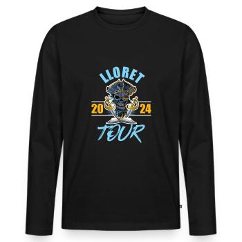Lloret De Mar 2024 Skelett - Männer Premium Bio Langarmshirt - Schwarz - Vorne - Nico (187cm)