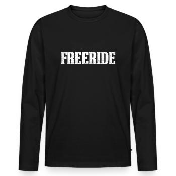 Mountainbike Freeride Ski Design Geschenk - Männer Premium Bio Langarmshirt - Schwarz - Vorne - Nico (187cm)