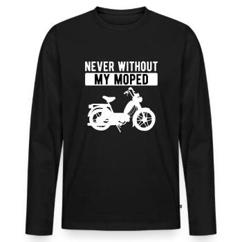 Moped Mofa Spruch Geschenk - Männer Premium Bio Langarmshirt - Schwarz - Vorne - Nico (187cm)