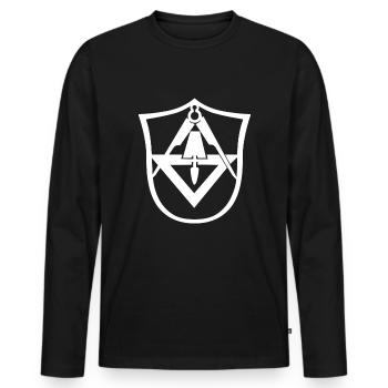 Plasterer plasterer guild sign gift - Men's Premium Organic Long Sleeve Shirt - black - Front - Nico (187cm)