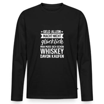 Alkohol saufen - Männer Premium Bio Langarmshirt - Schwarz - Vorne - Nico (187cm)