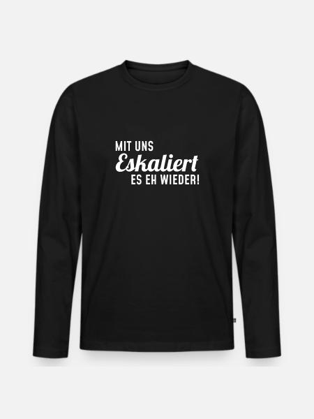 Lustig Funny Witzig Statement Papa Spruch Mann - Männer Premium Bio Langarmshirt - Schwarz
