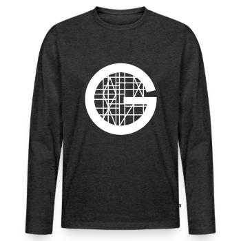 Gerüstbauer Zunftzeichen - Männer Premium Bio Langarmshirt - Anthrazit meliert - Vorne - Nico (187cm)