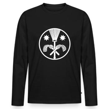Ramoneur Guilde signe cadeau de ramoneur - T-shirt manches longues Premium bio Homme - noir - Devant - Nico (187cm)