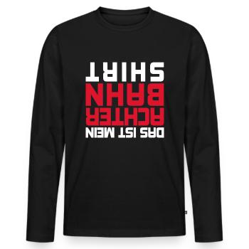 Achterbahn Achterbahnen Geschenk - Männer Premium Bio Langarmshirt - Schwarz - Vorne - Nico (187cm)