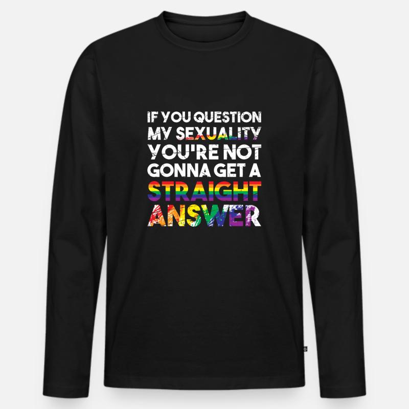 LGBTQ+ - Männer Premium Bio Langarmshirt - Schwarz