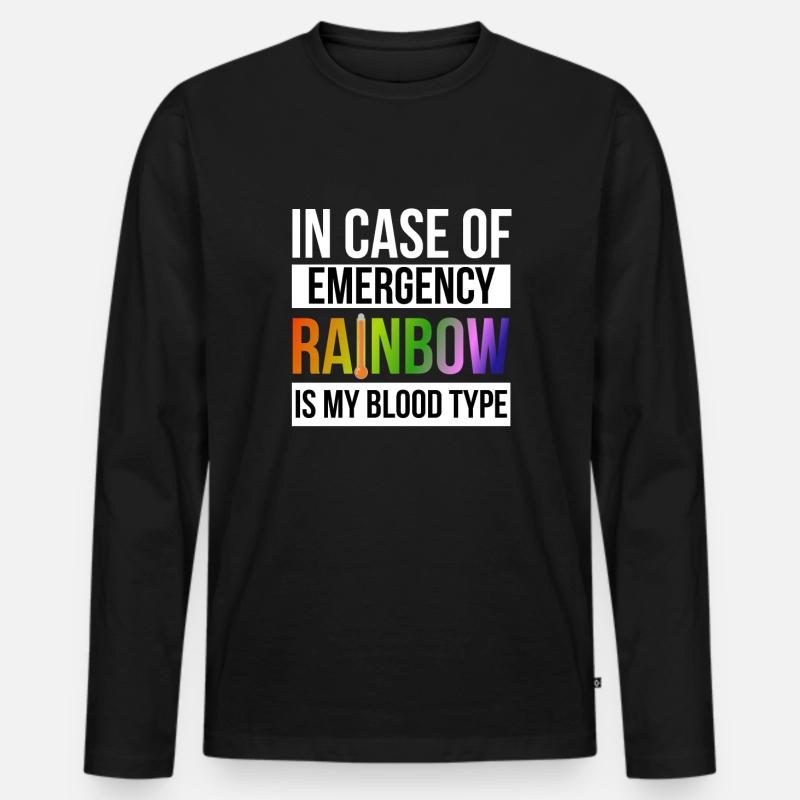 Pride Month - Männer Premium Bio Langarmshirt - Schwarz