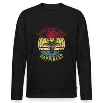 heavy metal - Men's Premium Organic Long Sleeve Shirt - black - Front - Nico (187cm)