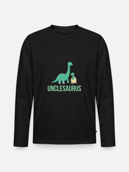Oncle Saurus - T-shirt manches longues Premium bio Homme - noir