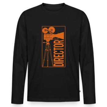Director - Men's Premium Organic Long Sleeve Shirt - black - Front - Nico (187cm)