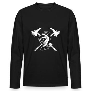 Chevaliers du Moyen Âge - T-shirt manches longues Premium bio Homme - noir - Devant - Nico (187cm)