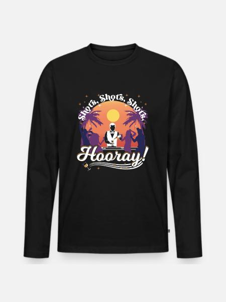 Shots - Men's Premium Organic Long Sleeve Shirt - black