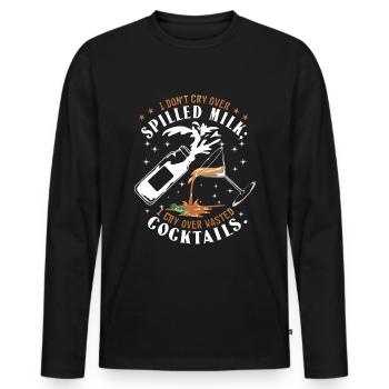 Cocktails - T-shirt manches longues Premium bio Homme - noir - Devant - Nico (187cm)